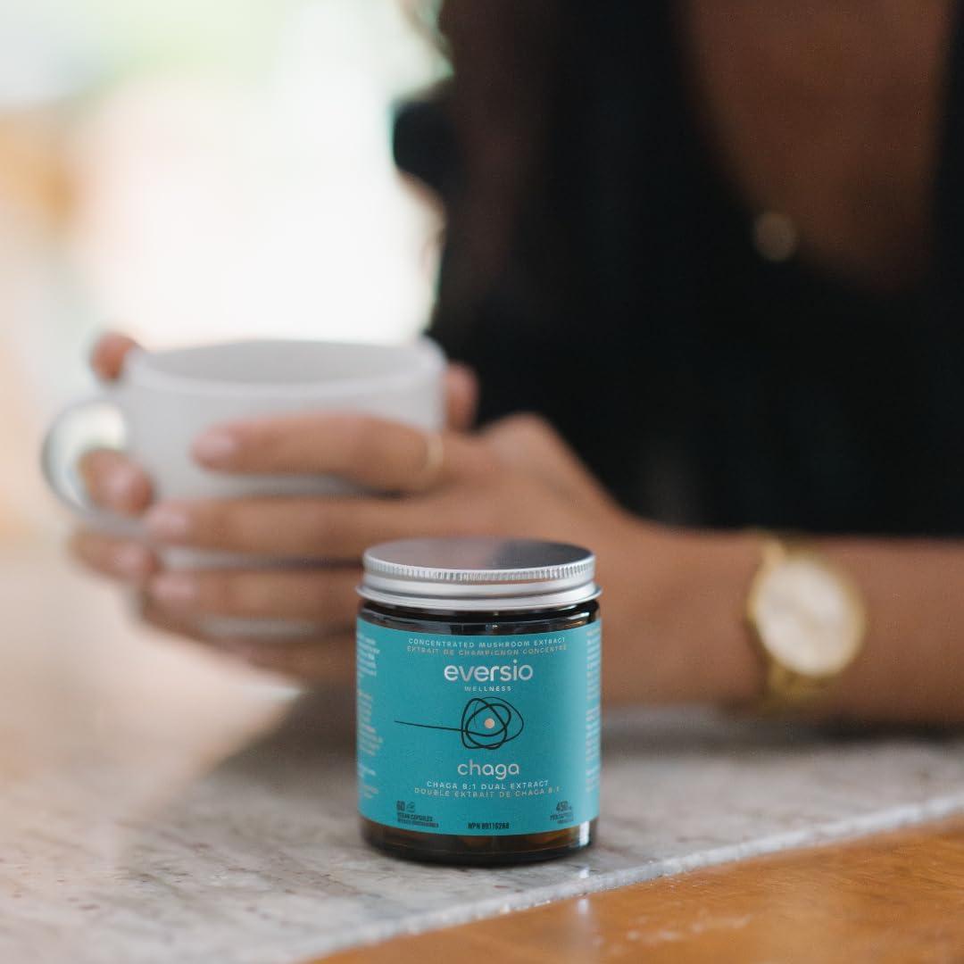 Suplemento Orgánico Chaga Eversio Wellness 60 Cápsulas Veganas