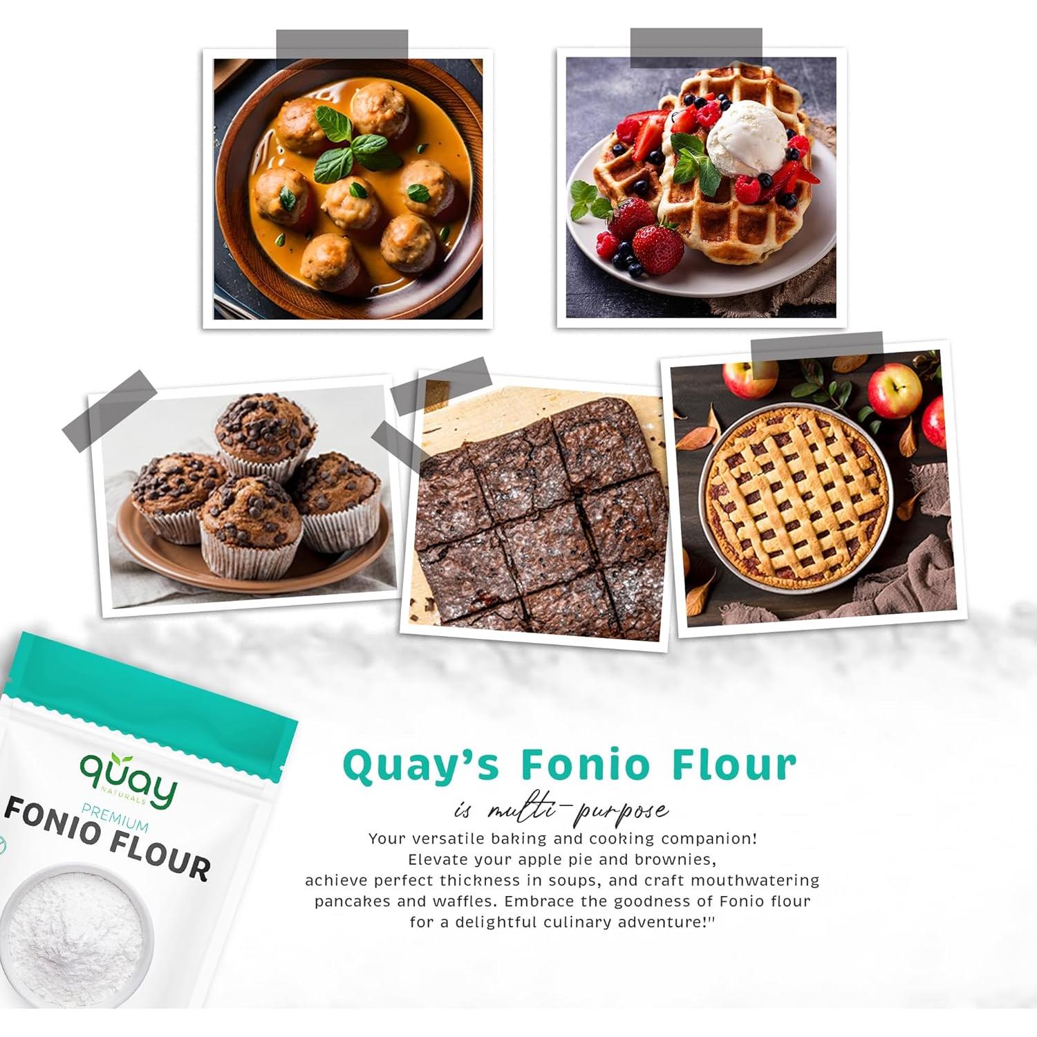 Harina de Fonio Quay Naturals 907g Sin Gluten No Transgénico