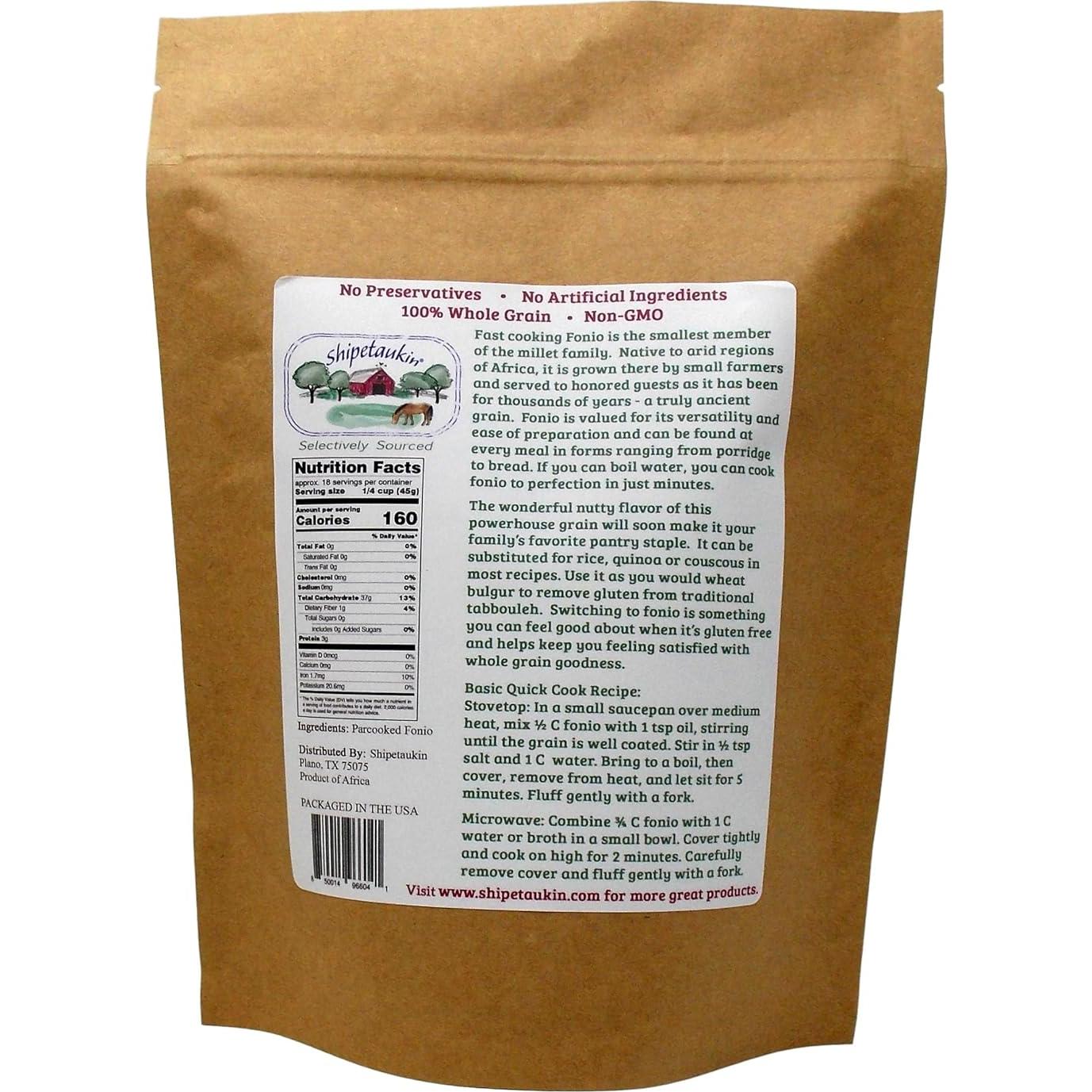 Fonio Africano Shipetaukin 794g - Sin Gluten, Vegano, Nutritivo