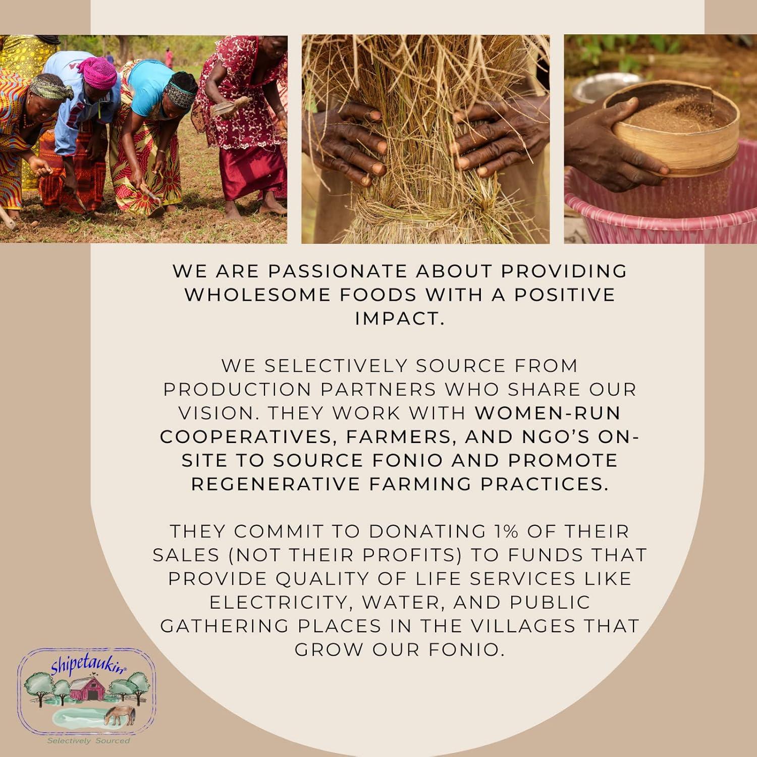 Fonio Africano Shipetaukin 794g - Sin Gluten, Vegano, Nutritivo