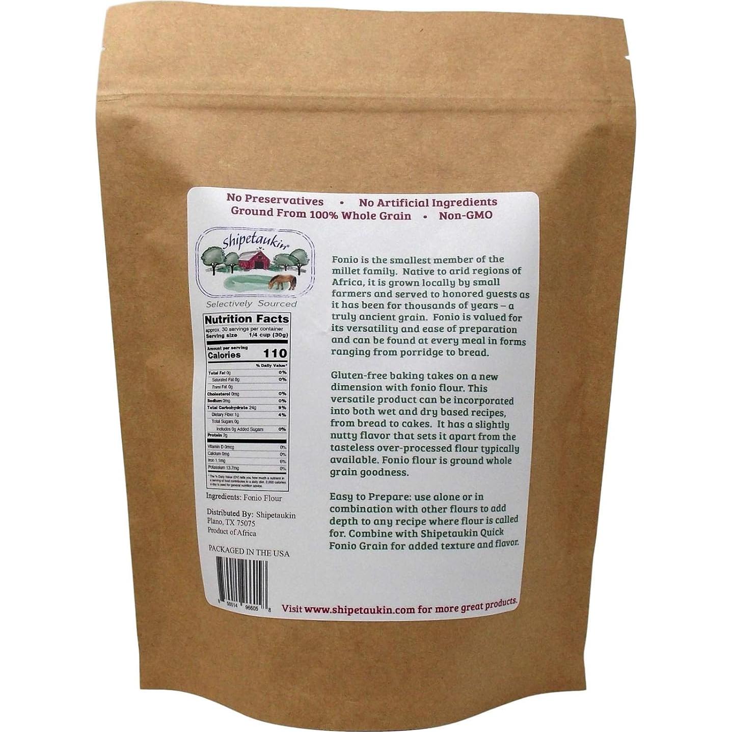 Harina de Fonio Shipetaukin 0.91 kg - Sin Gluten y No OGM