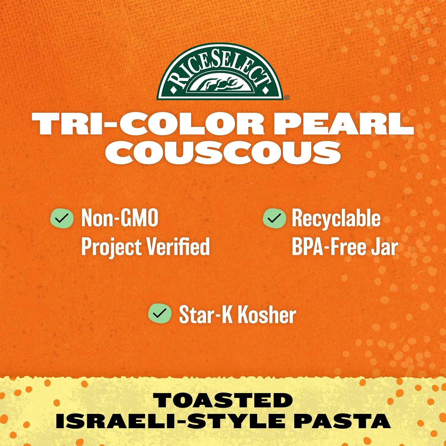 Cuscús Perlado Tri-Color RiceSelect 693.5g - Pasta Israelí