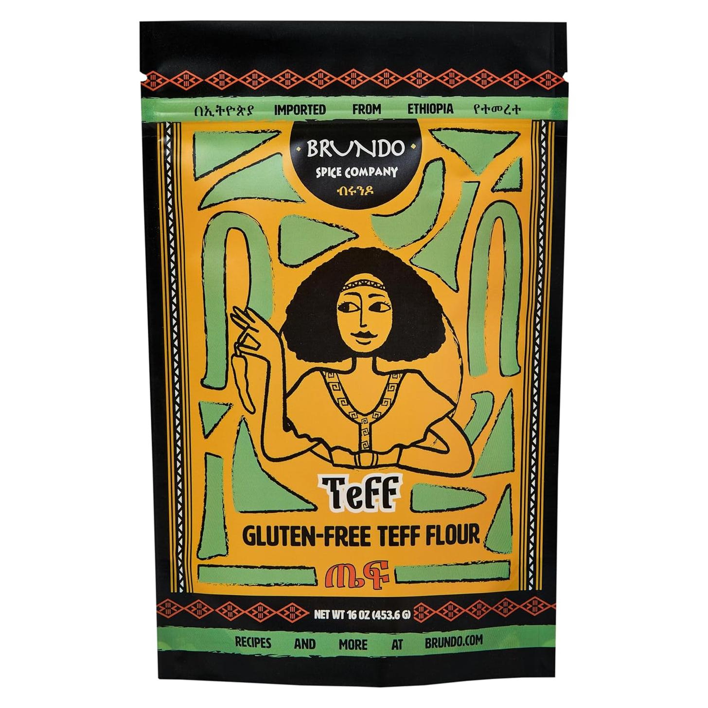 Harina de Teff Sin Gluten Brundo 453.6 g Orgánica Etiopía