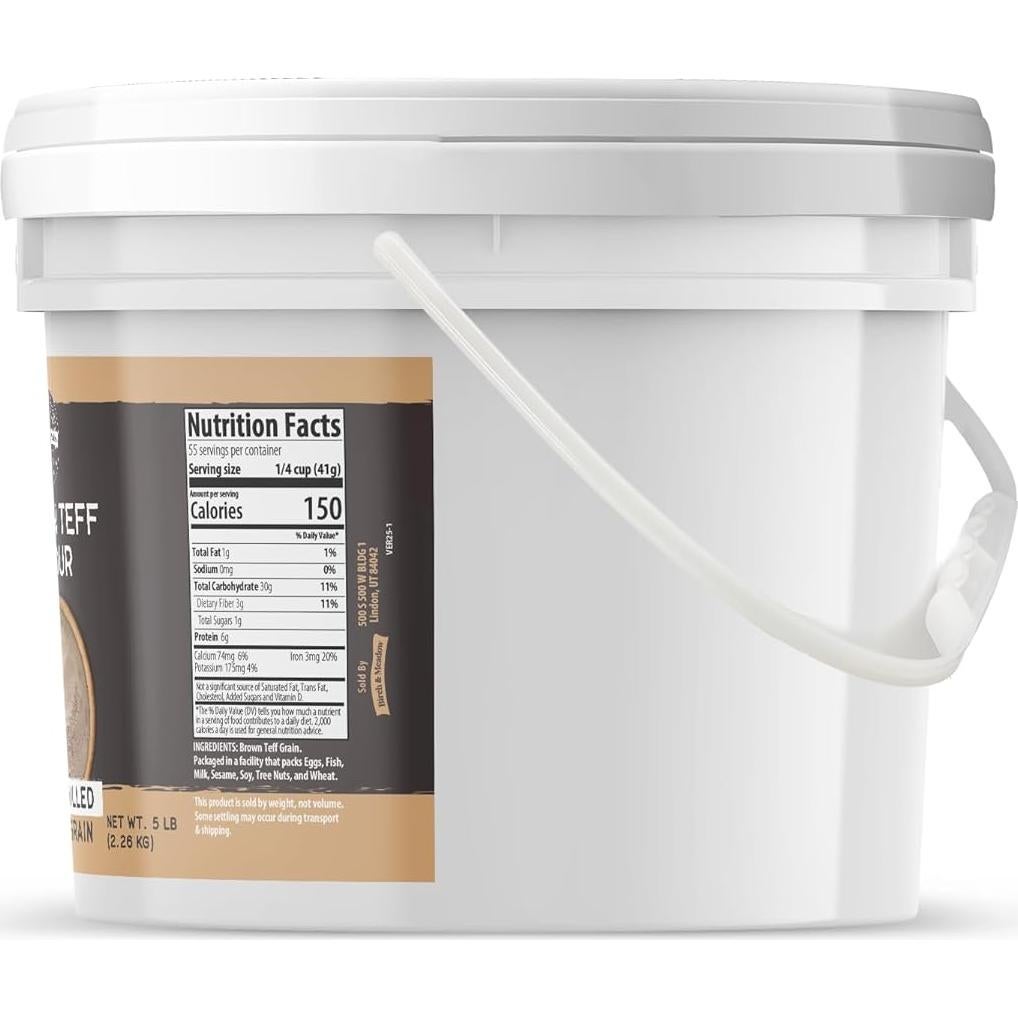 Harina de Teff Marrón Birch & Meadow 2267g No GMO