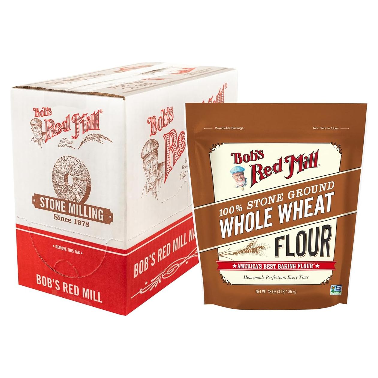 Harina de Trigo Integral Bob's Red Mill 1.36 kg Paquete de 4