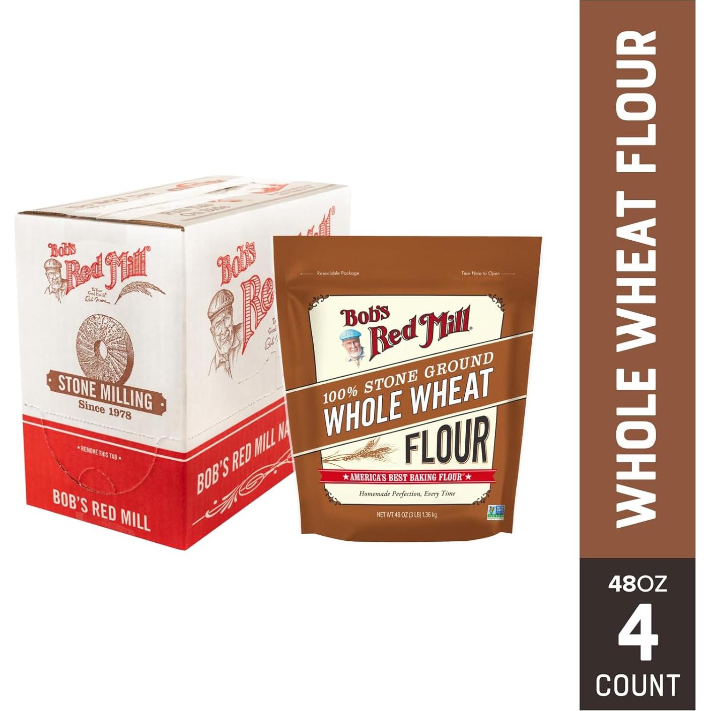 Harina de Trigo Integral Bob's Red Mill 1.36 kg Paquete de 4