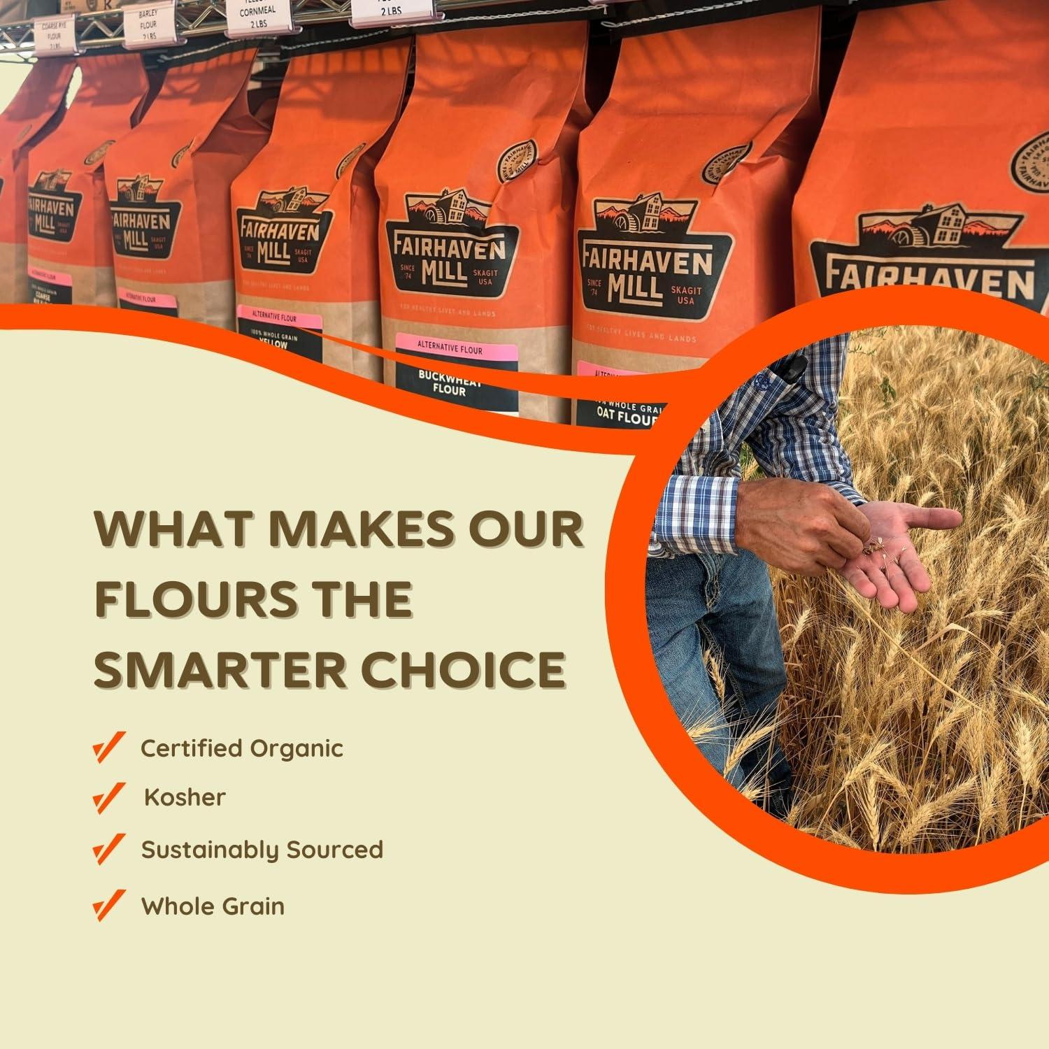 Harina de Pan Integral Orgánica Fairhaven Mill 2.27 kg - Alta en Proteínas