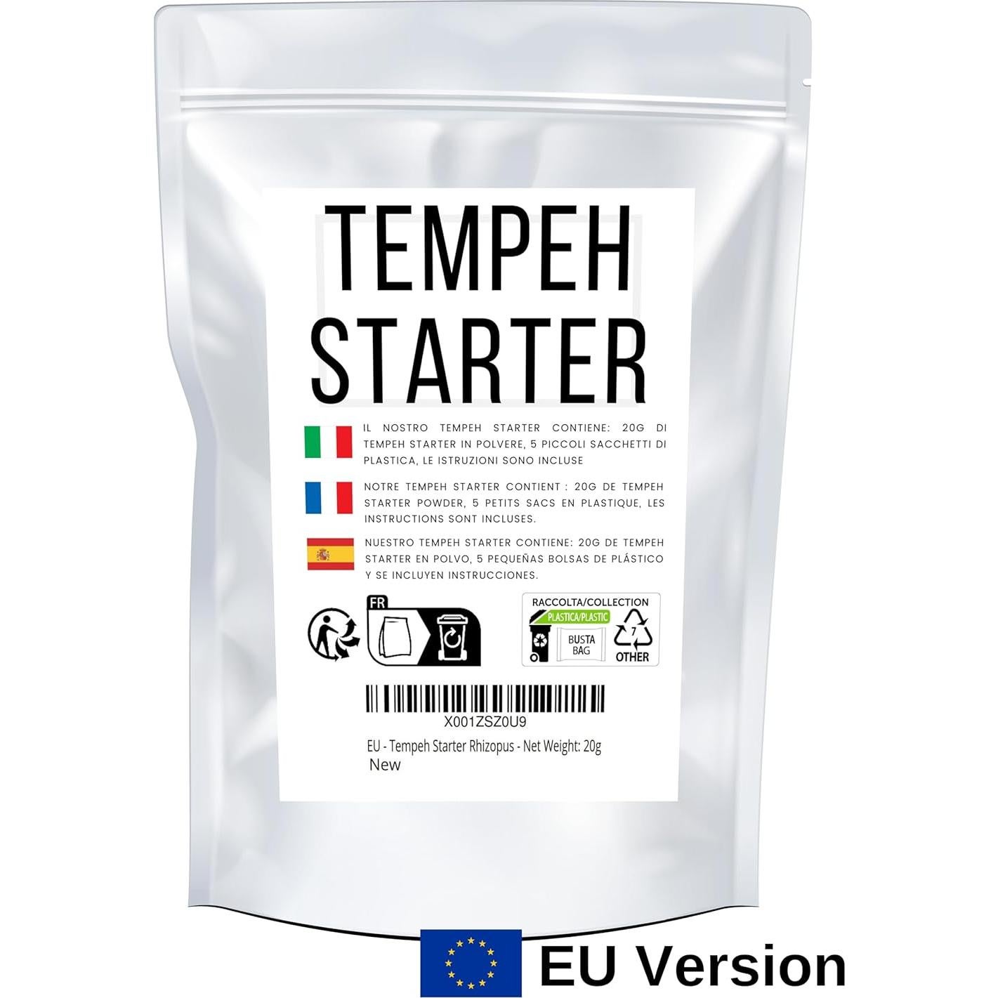 Cultivo de Inicio de Tempeh Fluxias - 20g de Esporas Rhizopus
