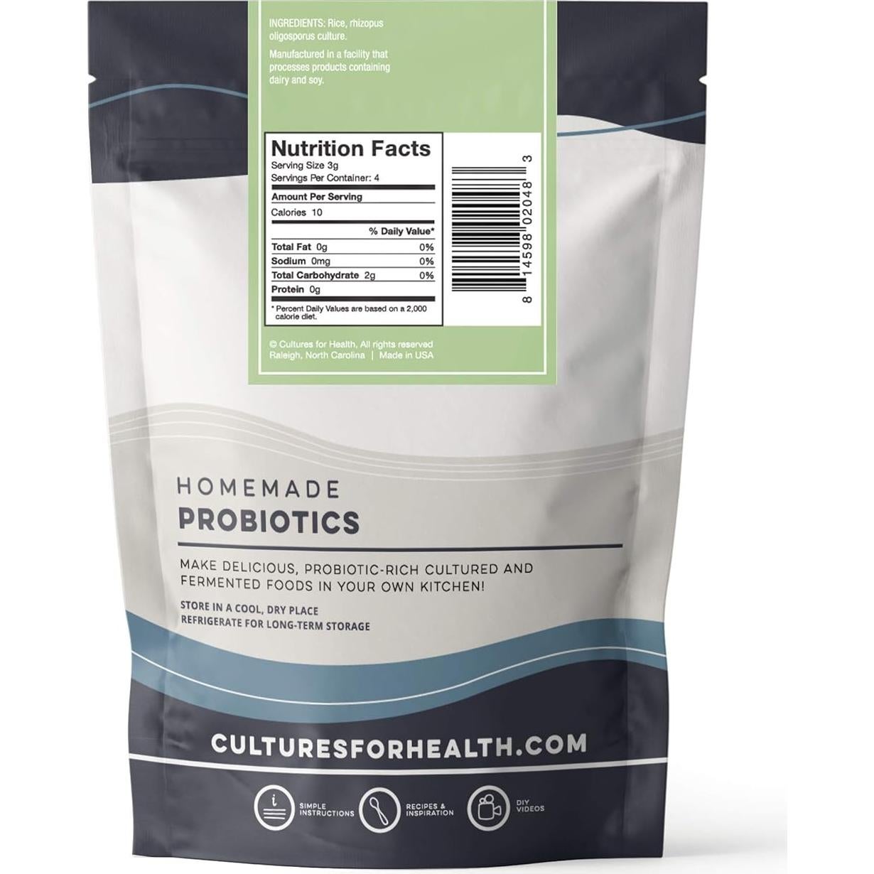 Paquete de Proteína Vegana Cultures for Health | 8 Paquetes de Tempeh y Natto Sin Soja