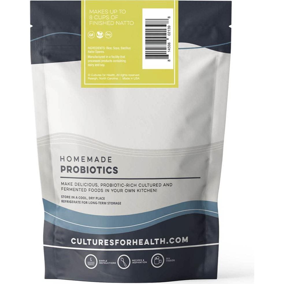 Paquete de Proteína Vegana Cultures for Health | 8 Paquetes de Tempeh y Natto Sin Soja