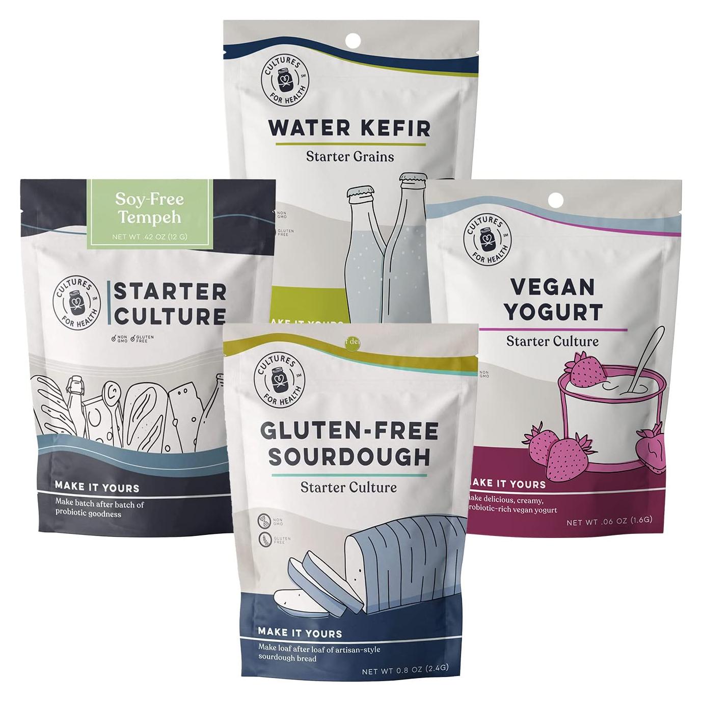 Kit DIY Cultures for Health: Iniciadores Sin Gluten y Veganos