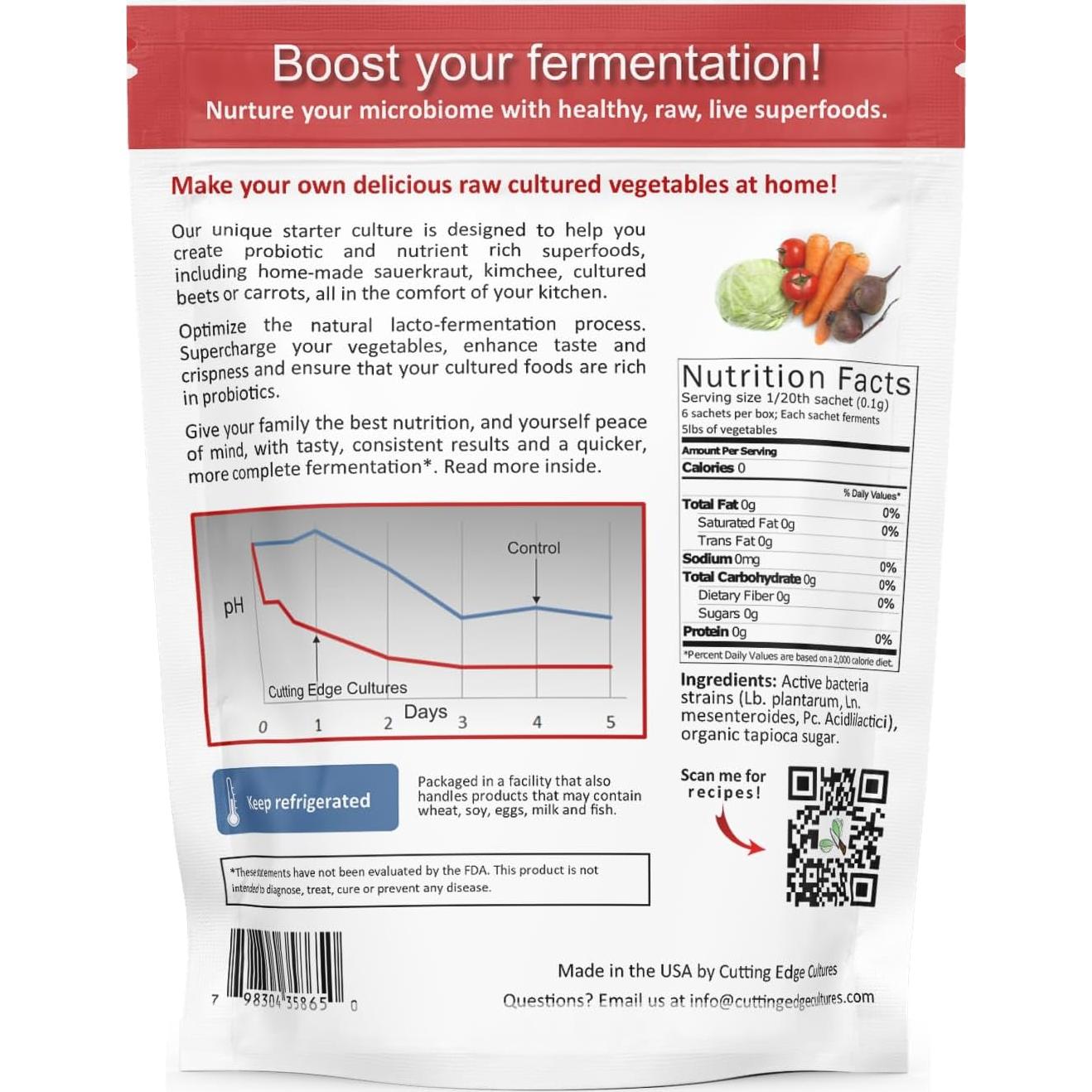 Cultura de Inicio de Verduras Cutting Edge, 6 Paquetes 12g