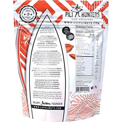Nueces de Pili Germinadas Sabor Chile Picante 454g Pili Hunters