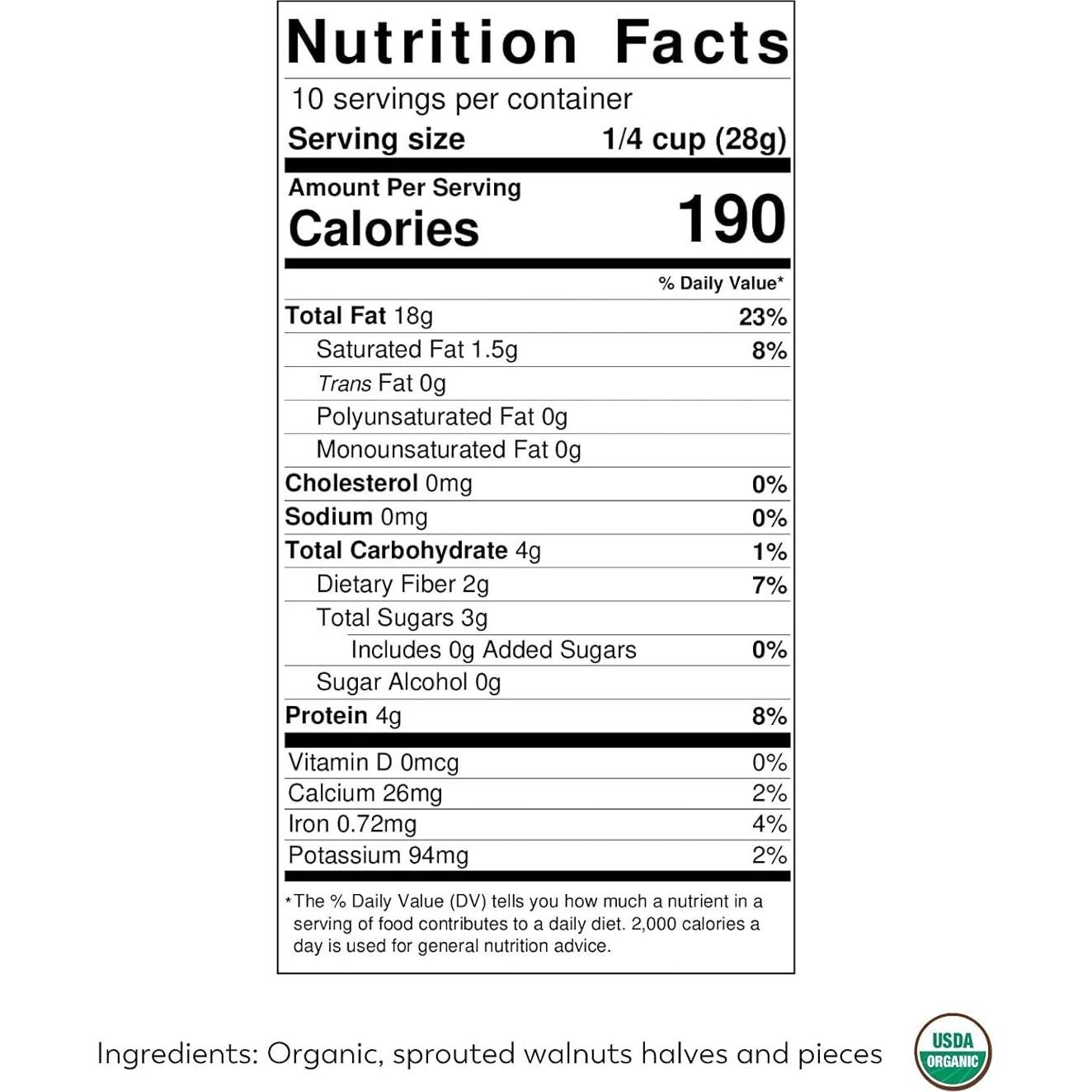 Nueces Orgánicas Germinadas Lark Ellen Farm 283.5g Sin Sal