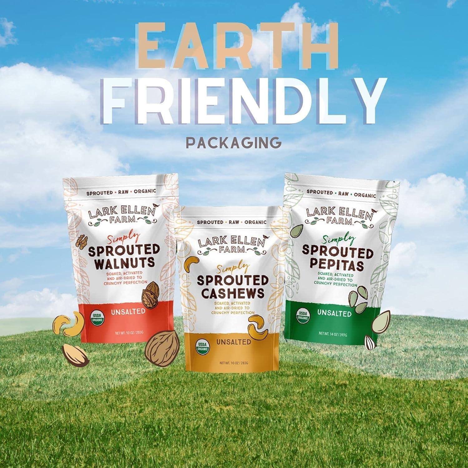 Nueces Orgánicas Germinadas Lark Ellen Farm 283.5g Sin Sal
