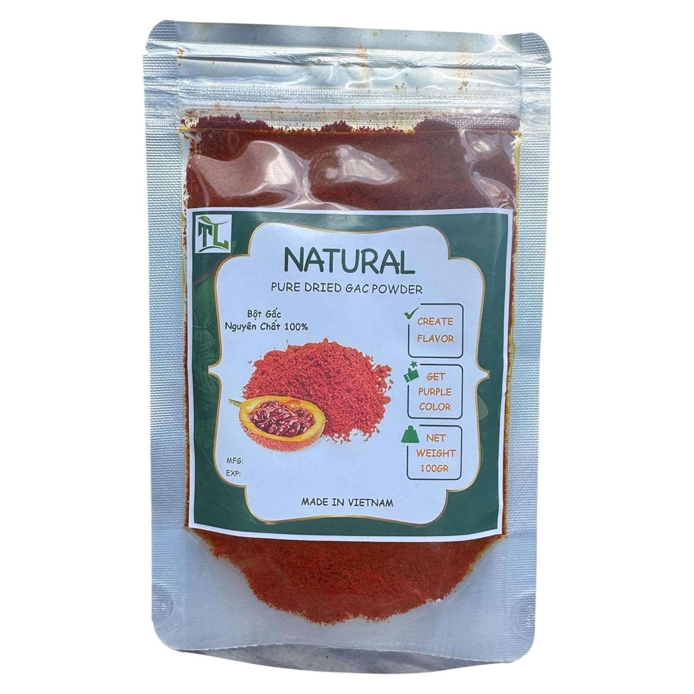 Polvo de Gac Orgánico 100g - Colorante Natural para Cocinar