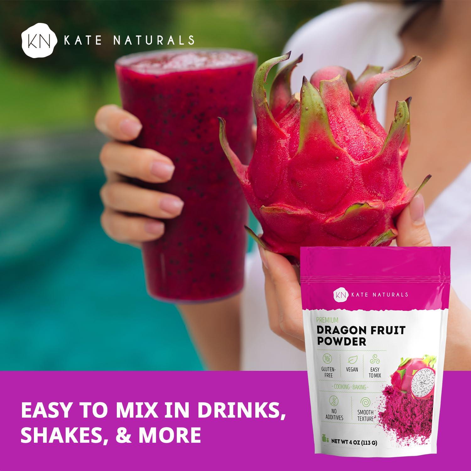 Polvo de Fruta del Dragón Kate Naturals 113g Vegano Sin Gluten