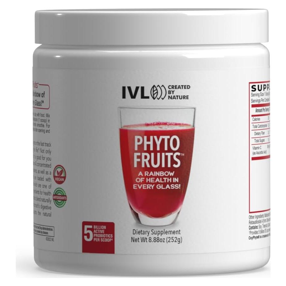 Polvo Superalimento IVL Phyto Fruits 252g - 40 Frutas + Probioticos