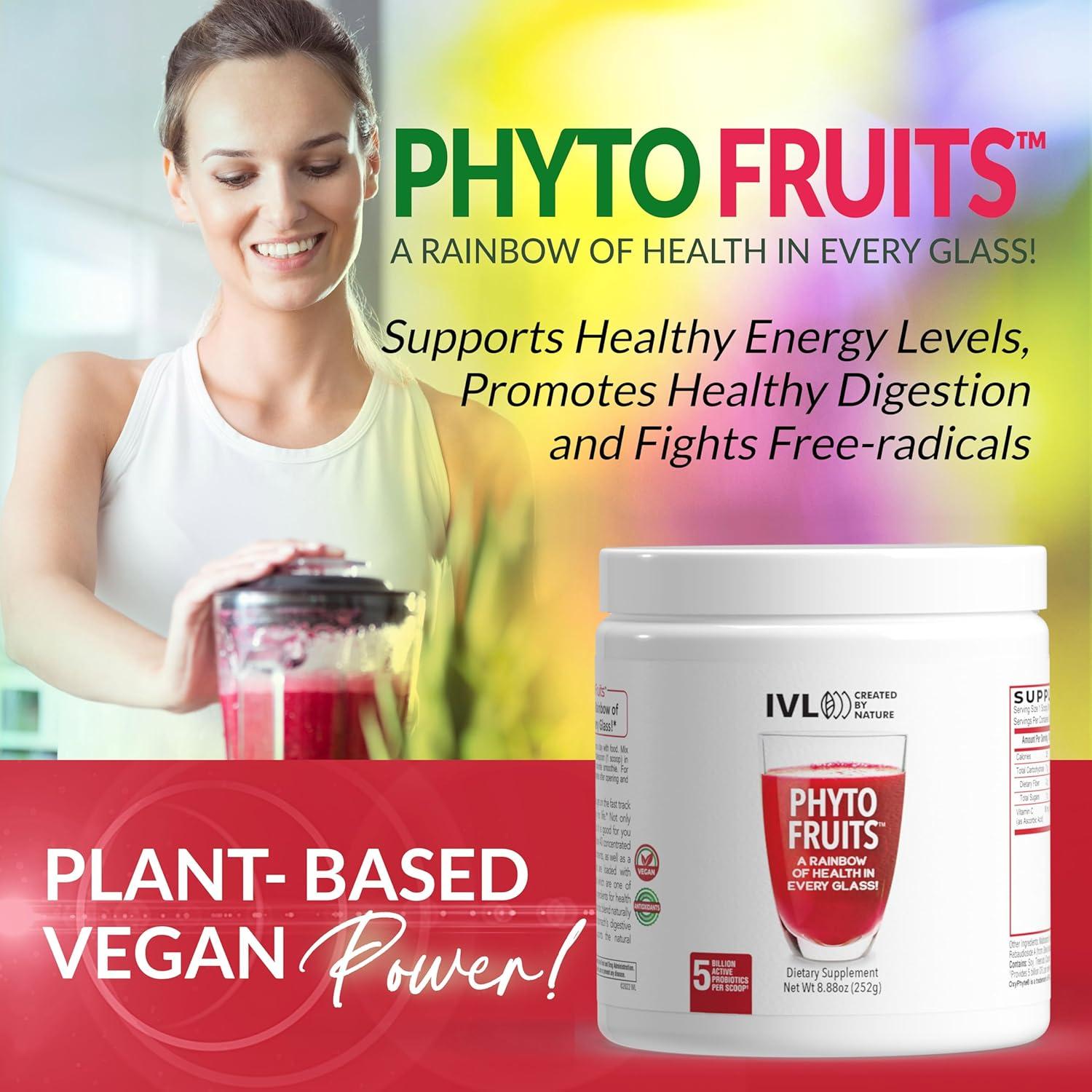 Polvo Superalimento IVL Phyto Fruits 252g - 40 Frutas + Probioticos