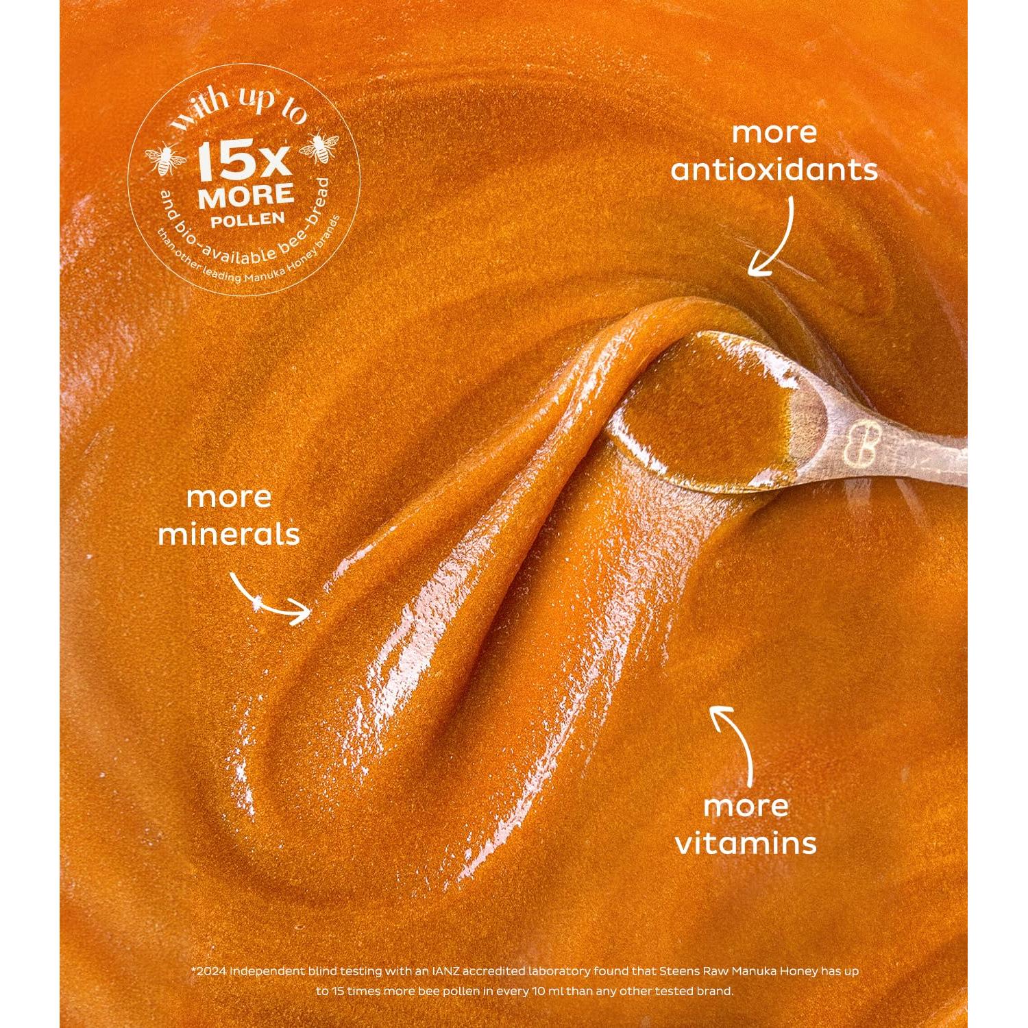 Miel de Manuka Steens UMF 15+ Cruda 500g - Pura y Natural