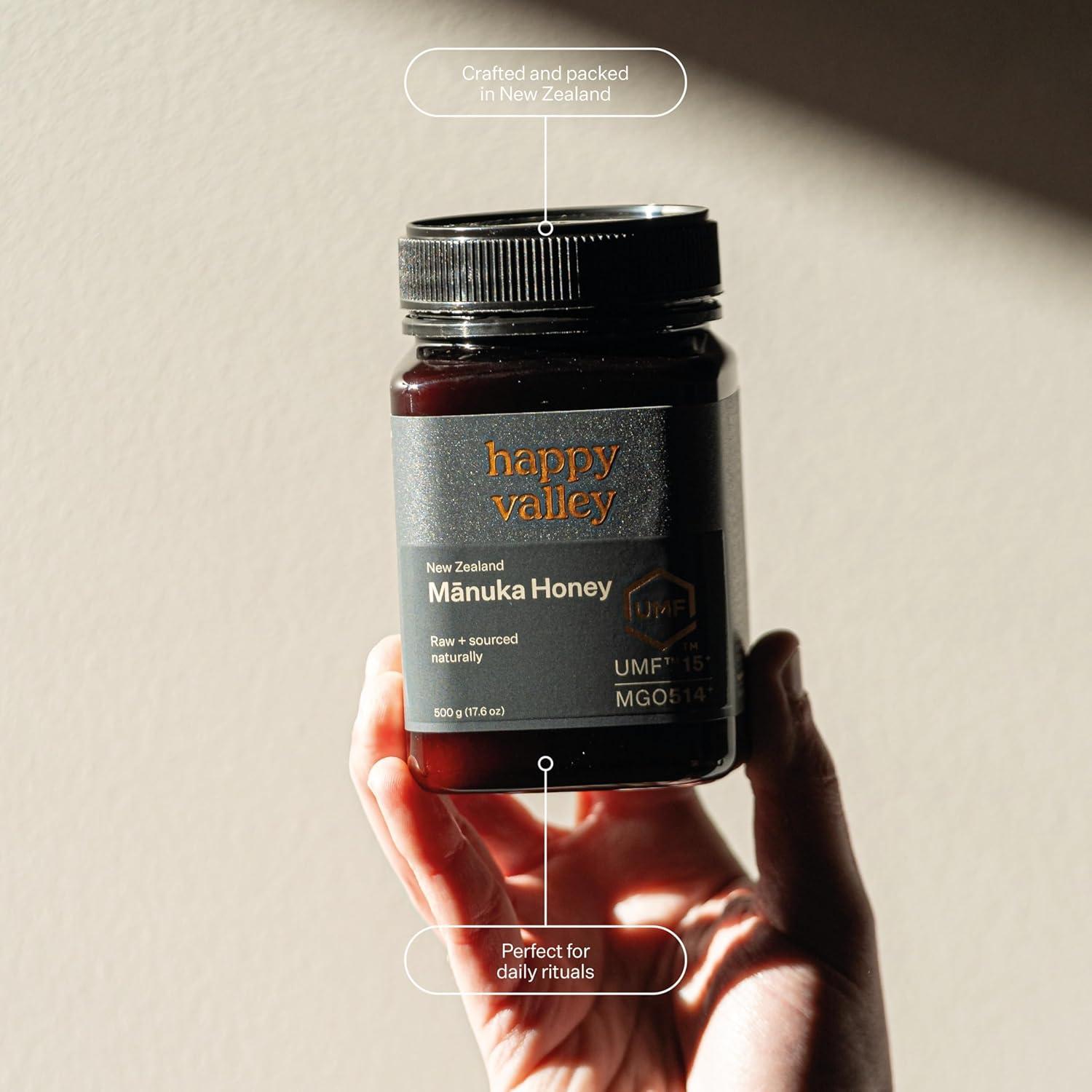 Miel de Manuka Cruda Happy Valley UMF 15+ MGO 514+ 500g