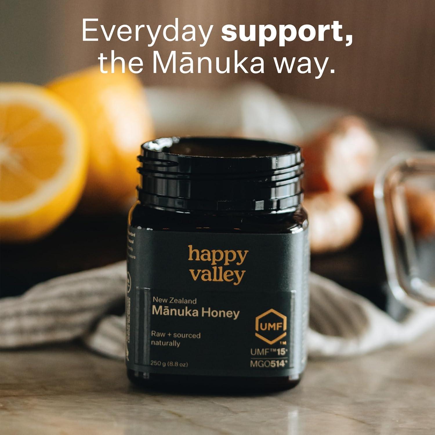 Miel de Manuka Cruda Happy Valley UMF 15+ MGO 514+ 500g