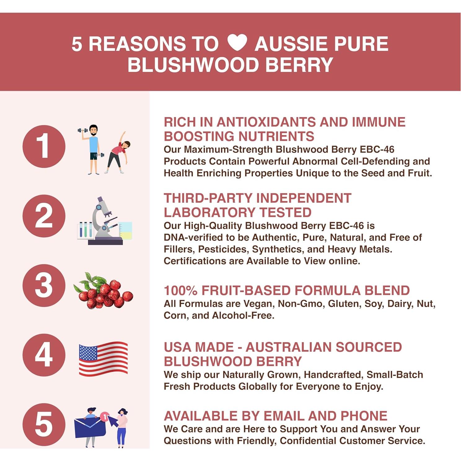 Polvo de Baya Blushwood EBC-46 Aussie Pure 180g - Inmunológico