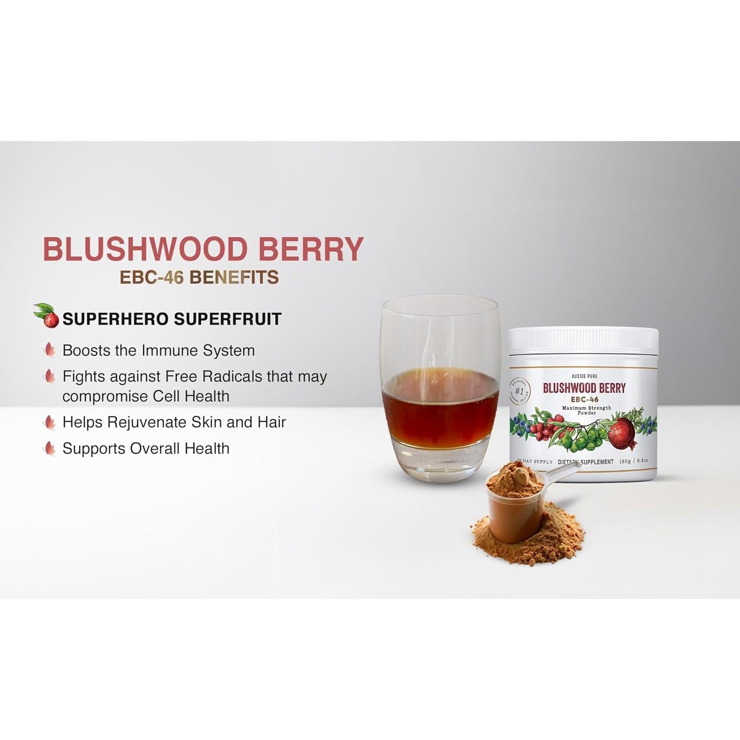 Polvo de Baya Blushwood EBC-46 Aussie Pure 180g - Inmunológico