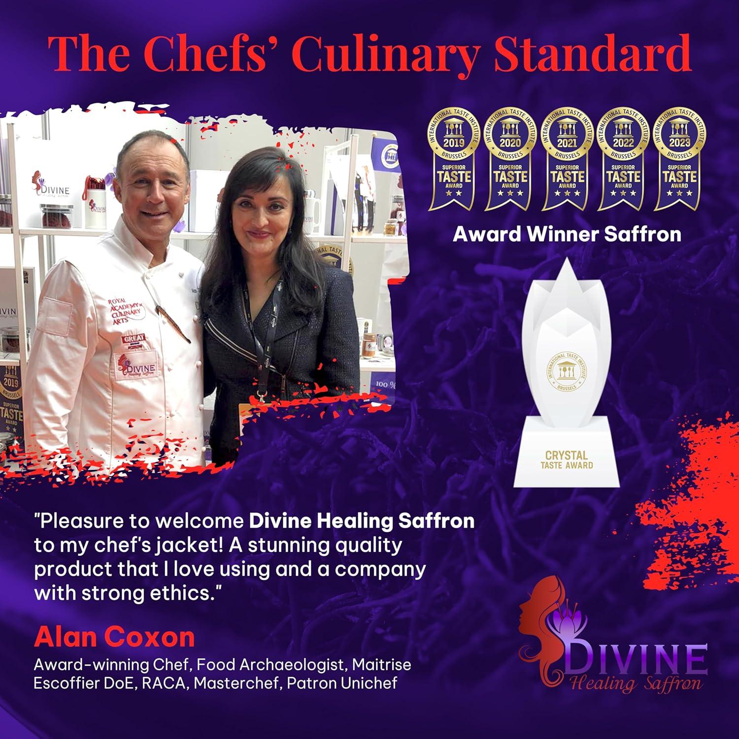 Azafrán Galardonado 2g Divine Saffron - Premium de Afganistán