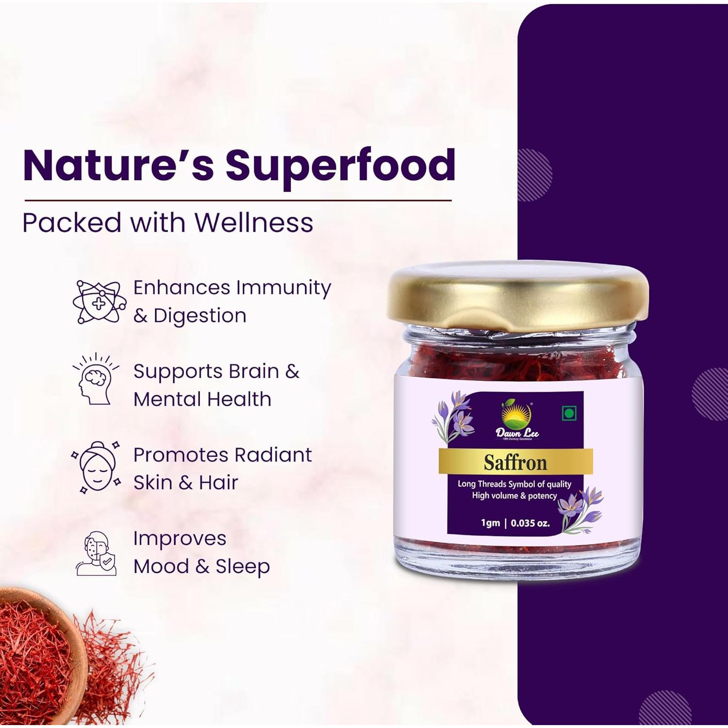 Hilos de Azafrán Kashmiri Dawn Lee 1g - Grado Premium Mongra