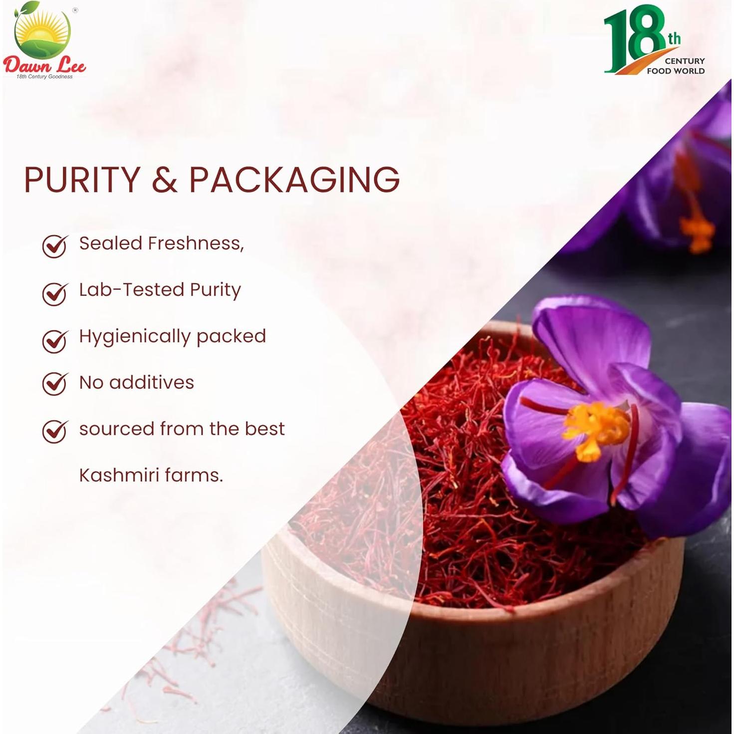 Hilos de Azafrán Kashmiri Dawn Lee 1g - Grado Premium Mongra