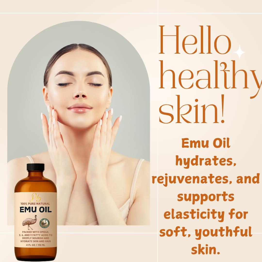 Aceite de Emú 100% Puro Pomberries 118 ml - Hidratante Natural