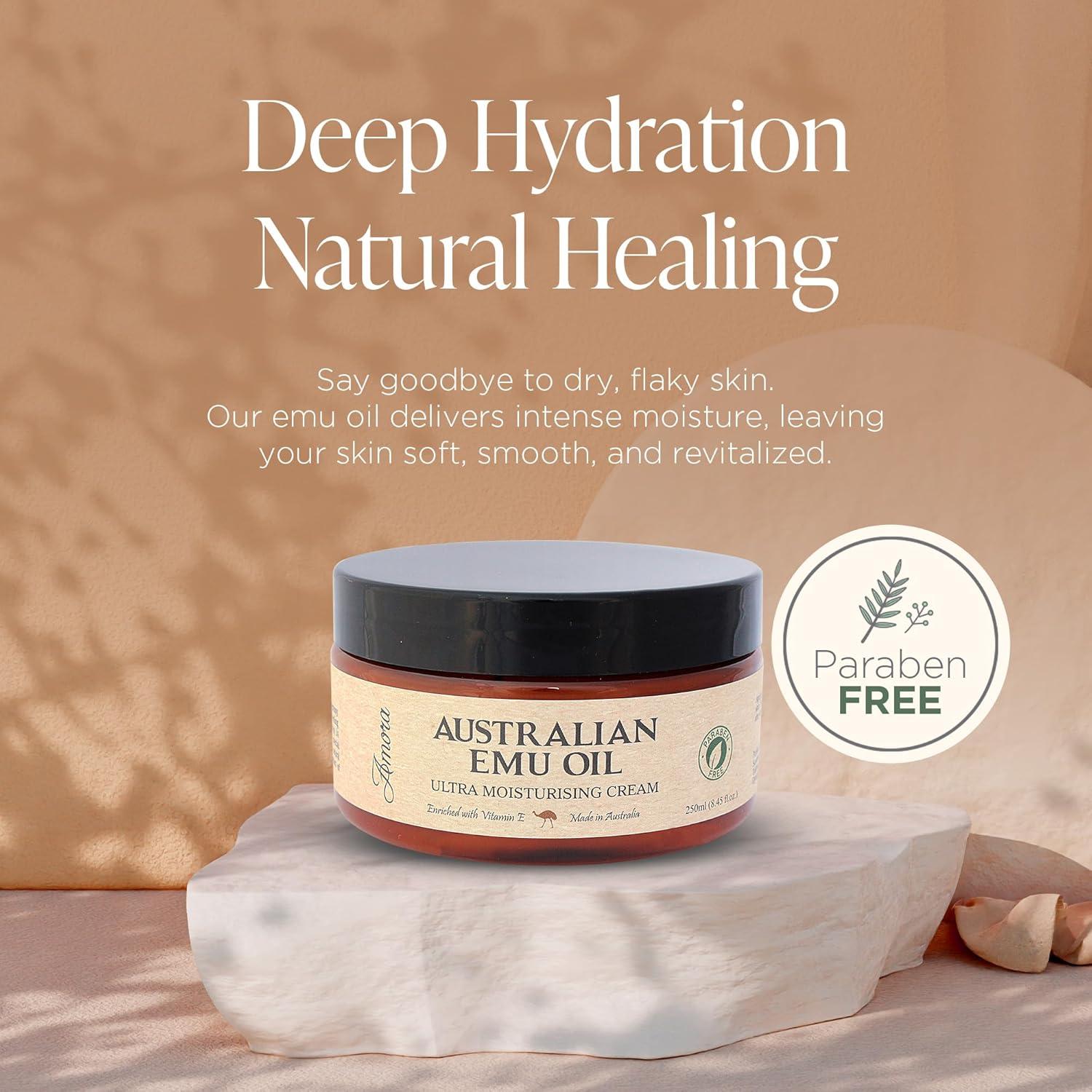 Crema Hidratante de Aceite de Emú Amora Cosmetics 250 g