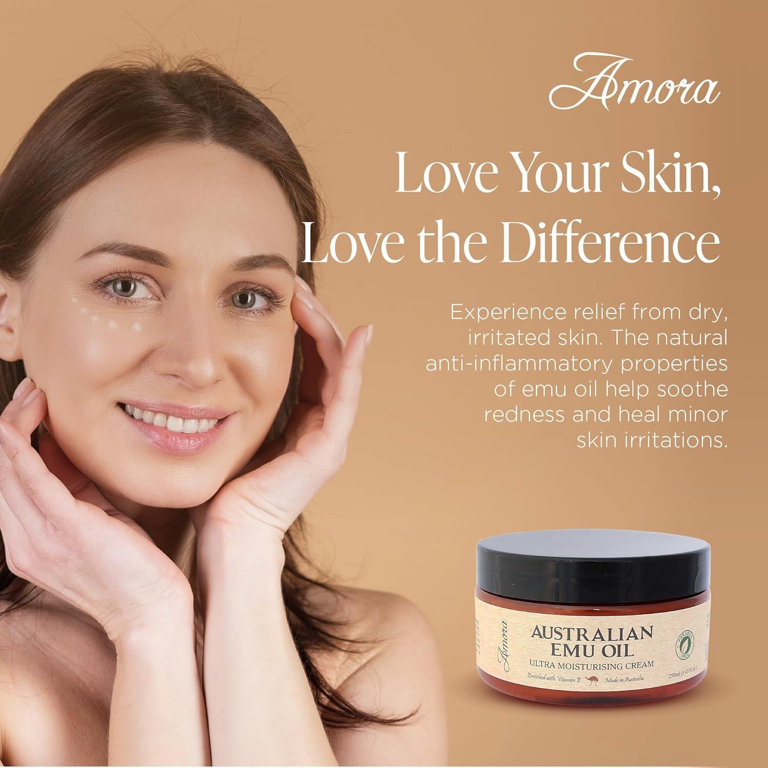 Crema Hidratante de Aceite de Emú Amora Cosmetics 250 g