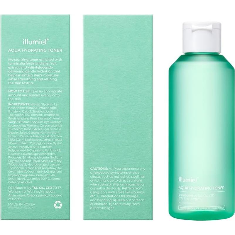 Tónico Hidratante Aqua Illumiel 169.6 ml Vegano Piel Sensible