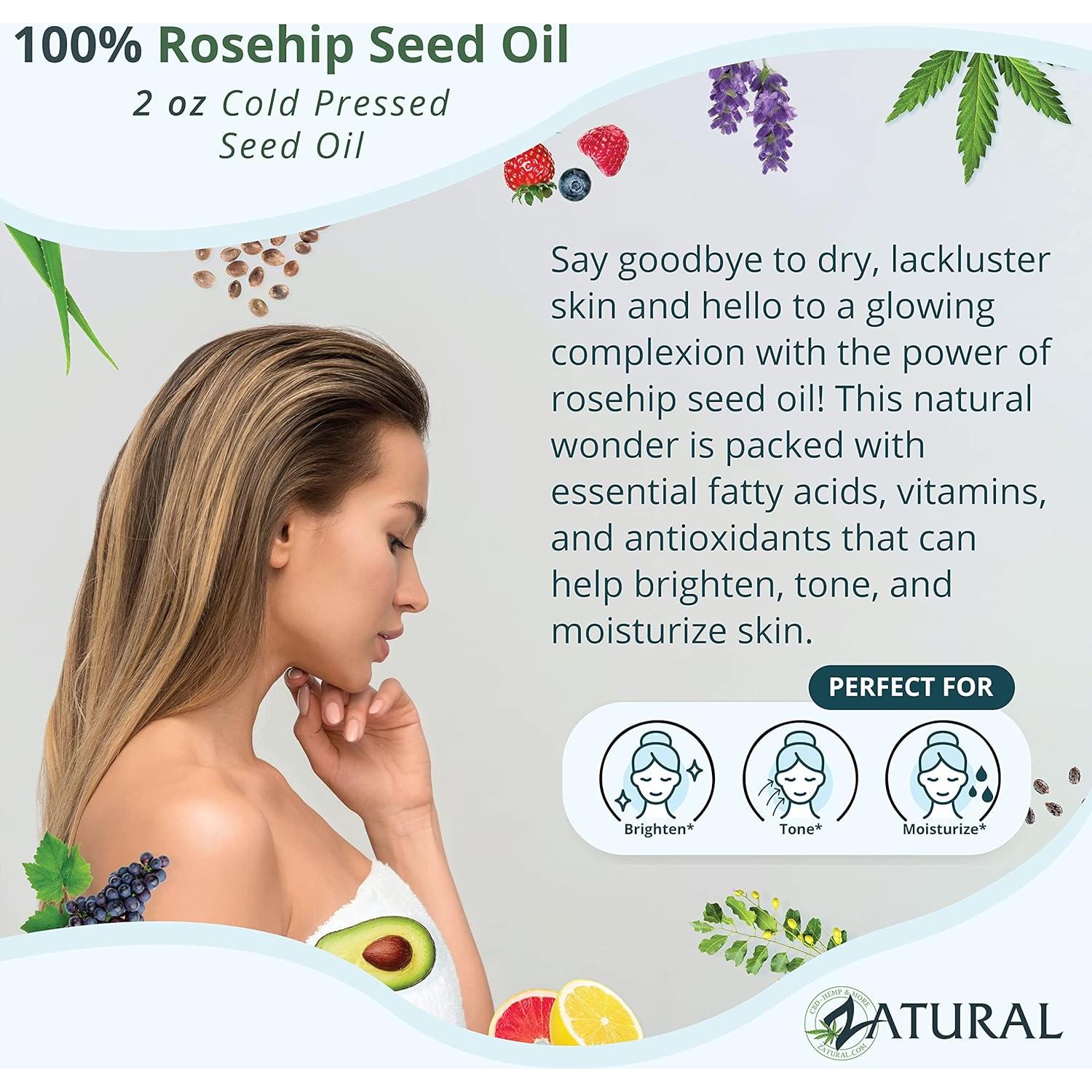 Aceite de Rosa Mosqueta Orgánico Zatural 473 ml - Cuidado Piel y Cabello