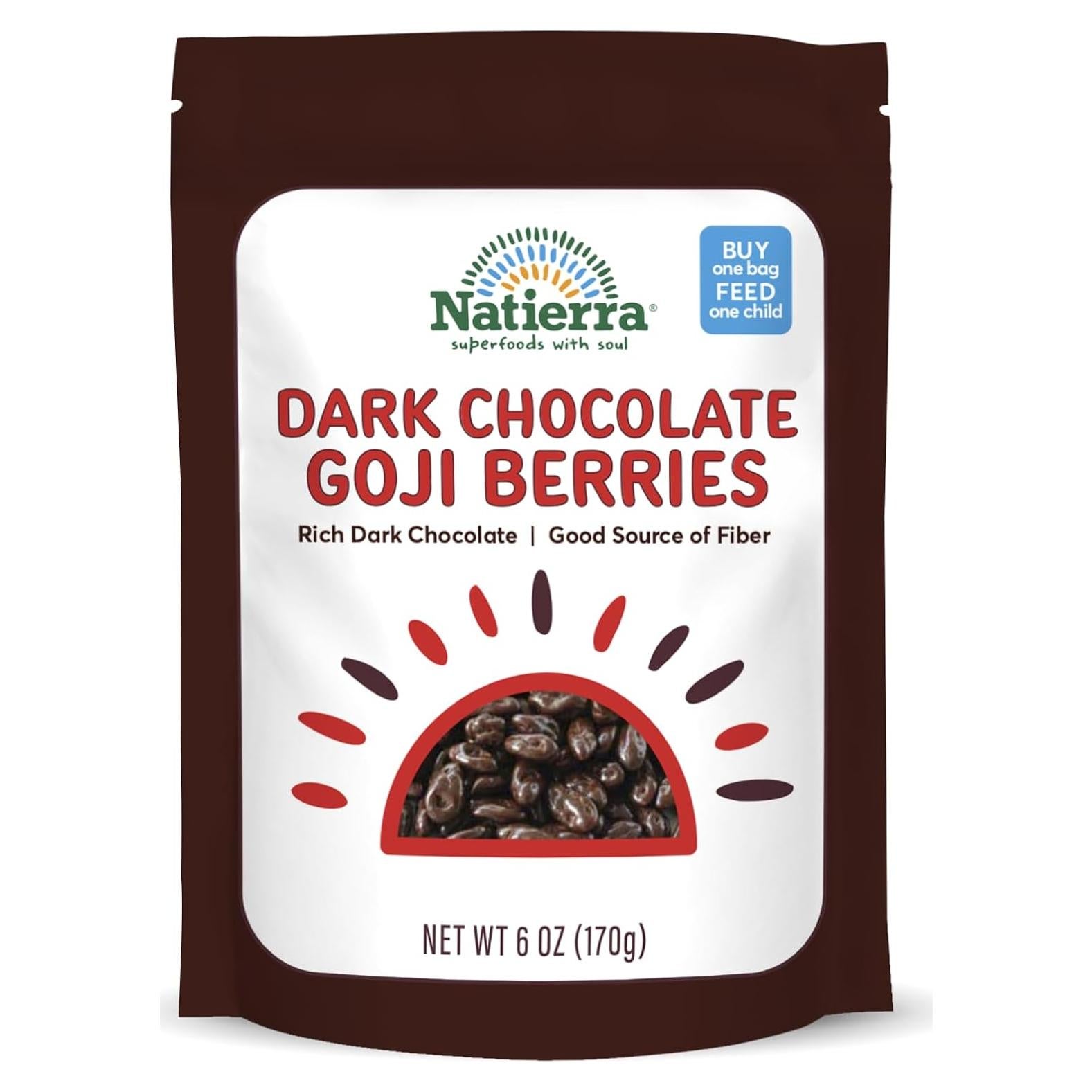 Bayas de Goji Cubiertas de Chocolate Oscuro NATIERRA 170g
