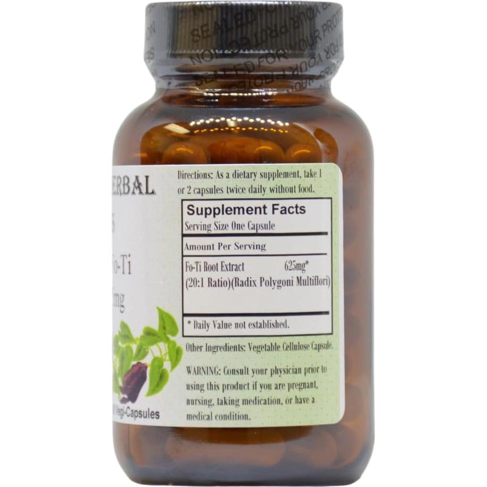 Extracto de Fo-Ti Barlowe's Herbal 20:1 625mg 60 Cápsulas Veganas