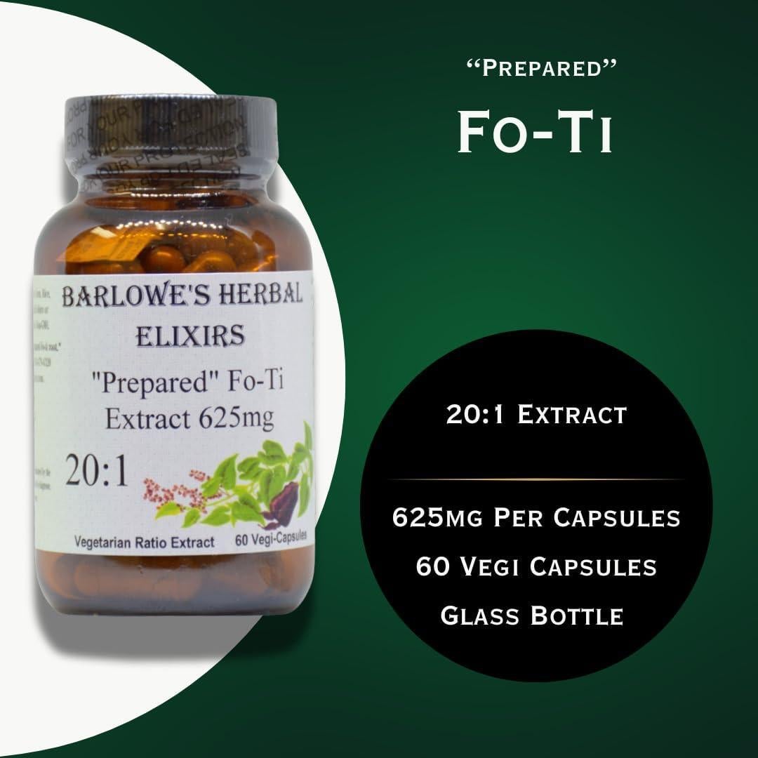 Extracto de Fo-Ti Barlowe's Herbal 20:1 625mg 60 Cápsulas Veganas