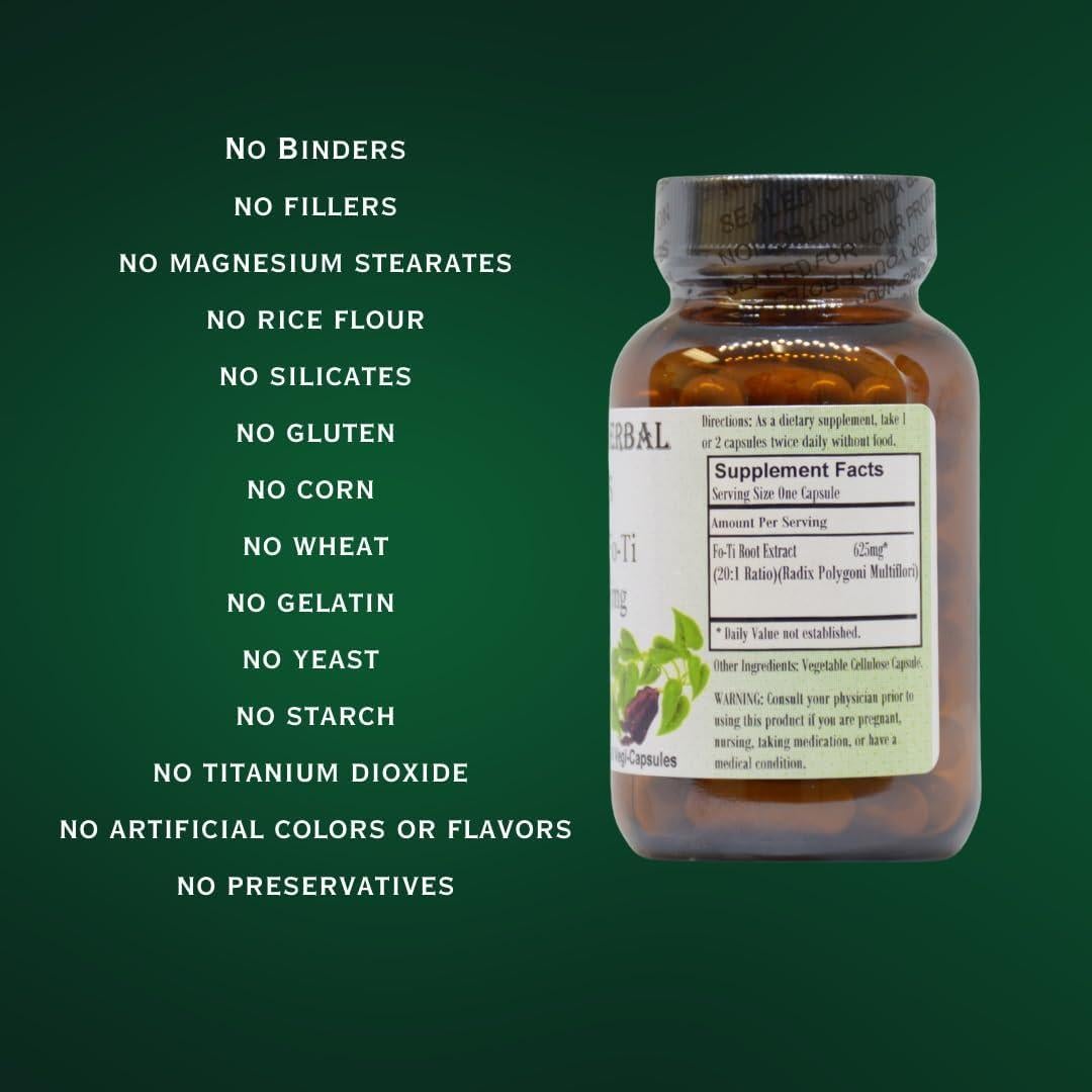 Extracto de Fo-Ti Barlowe's Herbal 20:1 625mg 60 Cápsulas Veganas