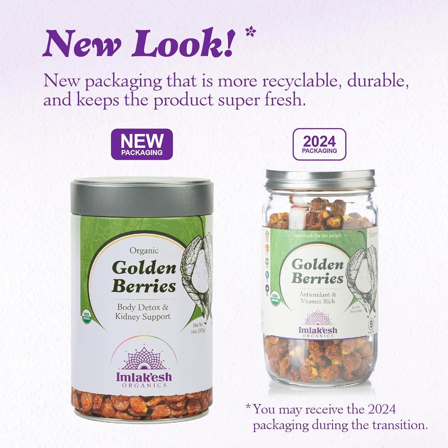 Berries Doradas Orgánicas Imlak'esh 454g - Snacks Veganos Saludables