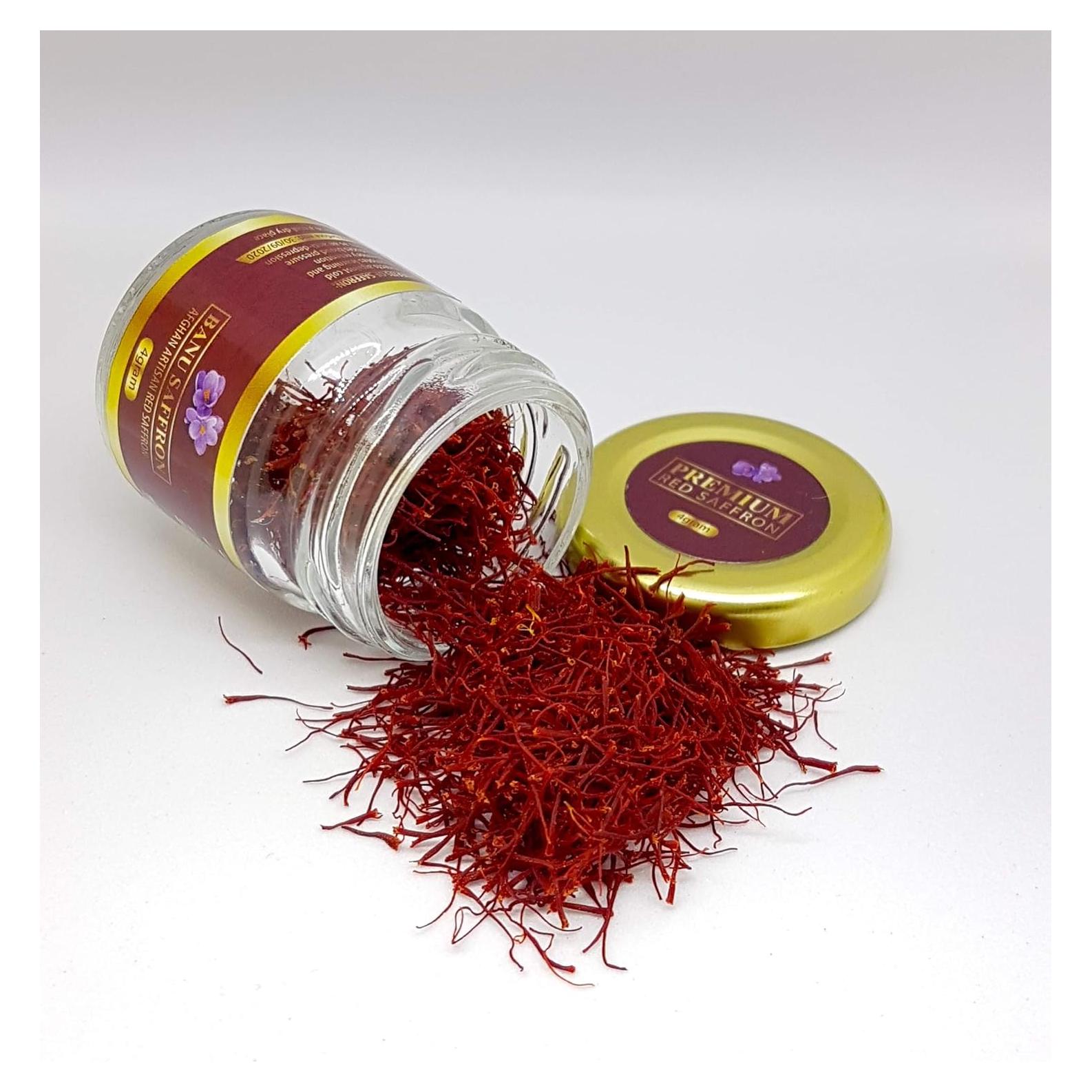 Azafrán Orgánico Banu Saffron - Hilos Todo Rojo 1 Gramo