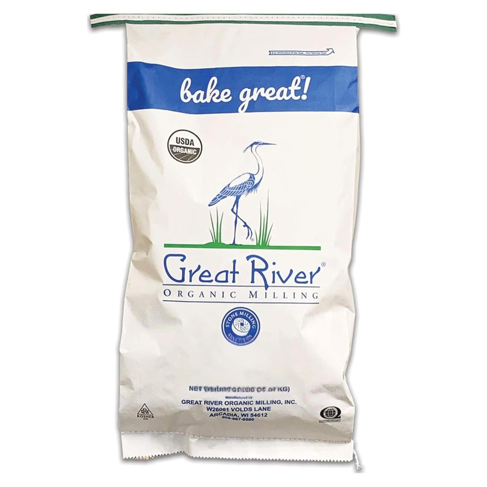 Harina Blanca Orgánica Multiuso Gran Río 11.34 kg Sin Bromo