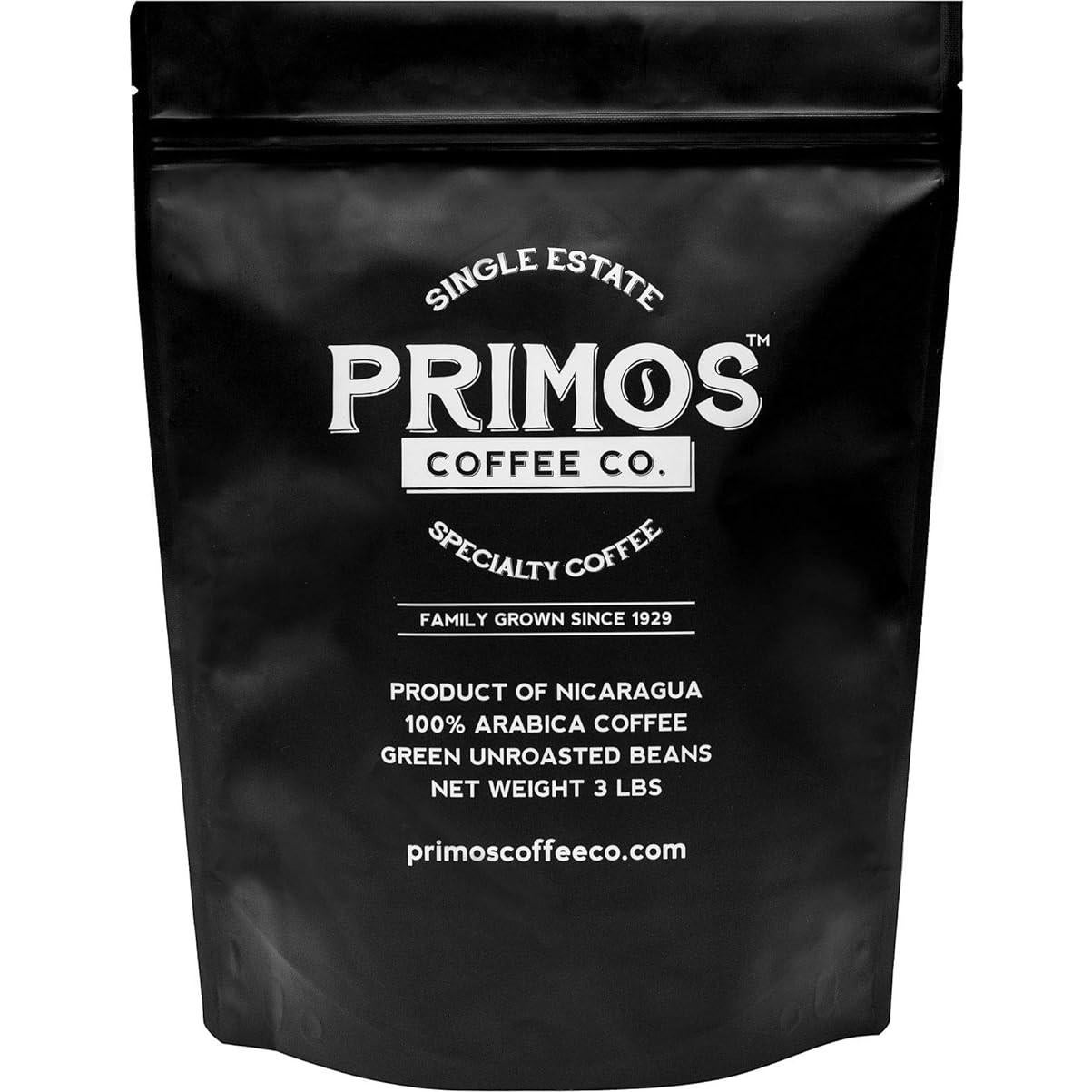 Granos de Café Verde Sin Tostar Primos 1360g Caturra Nica