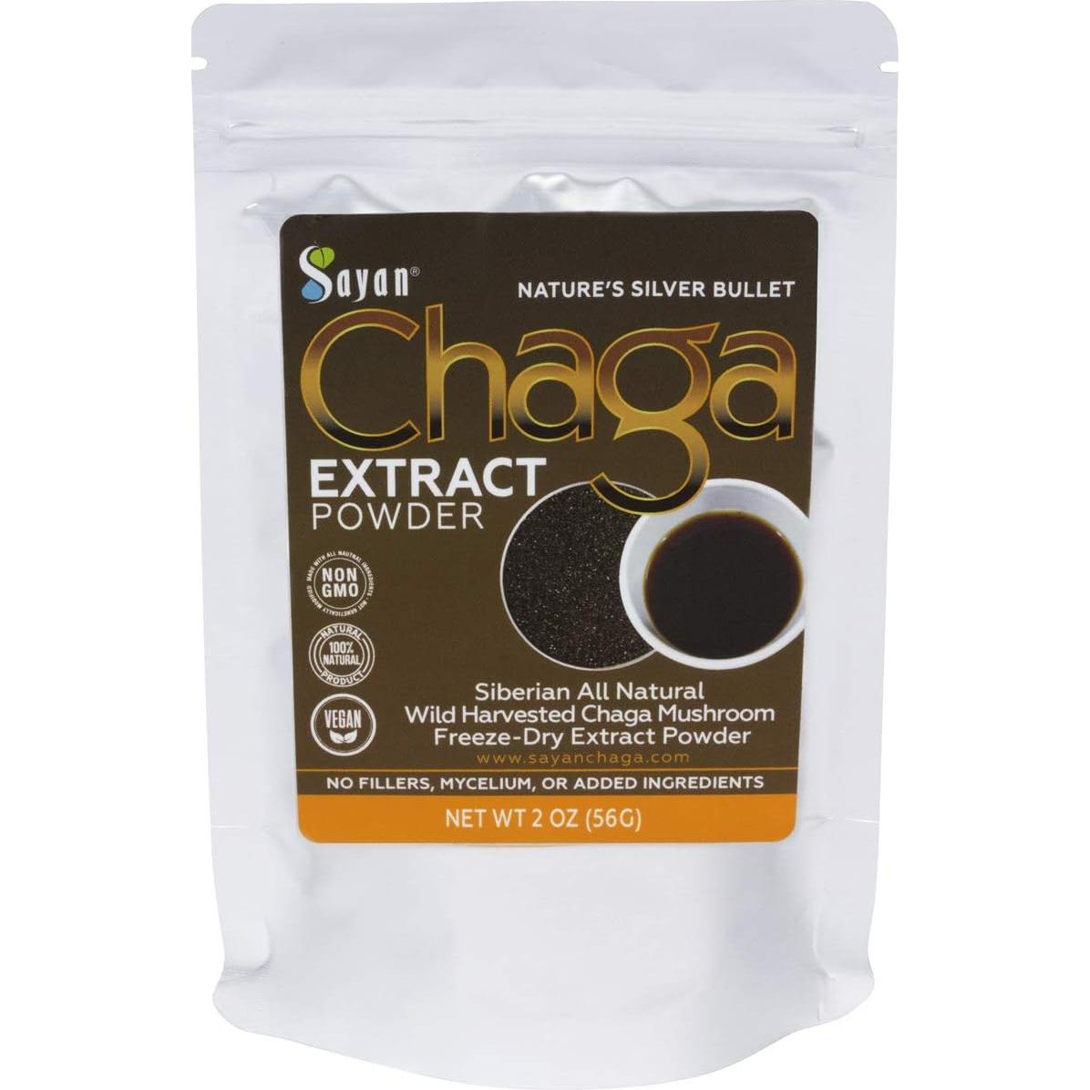 Té y Extracto de Chaga Sayan 2 Oz - Antioxidante Orgánico
