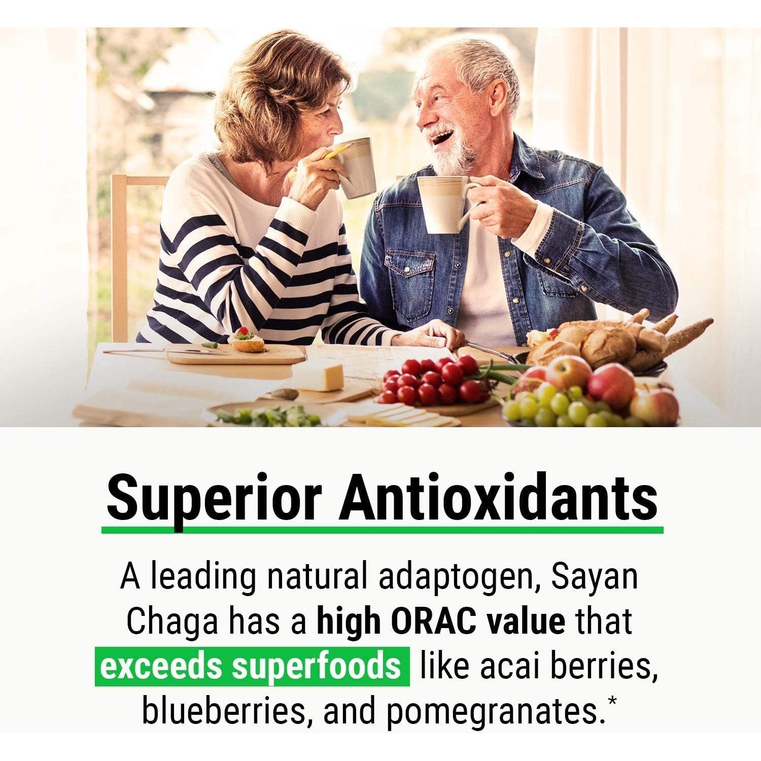 Té y Extracto de Chaga Sayan 2 Oz - Antioxidante Orgánico