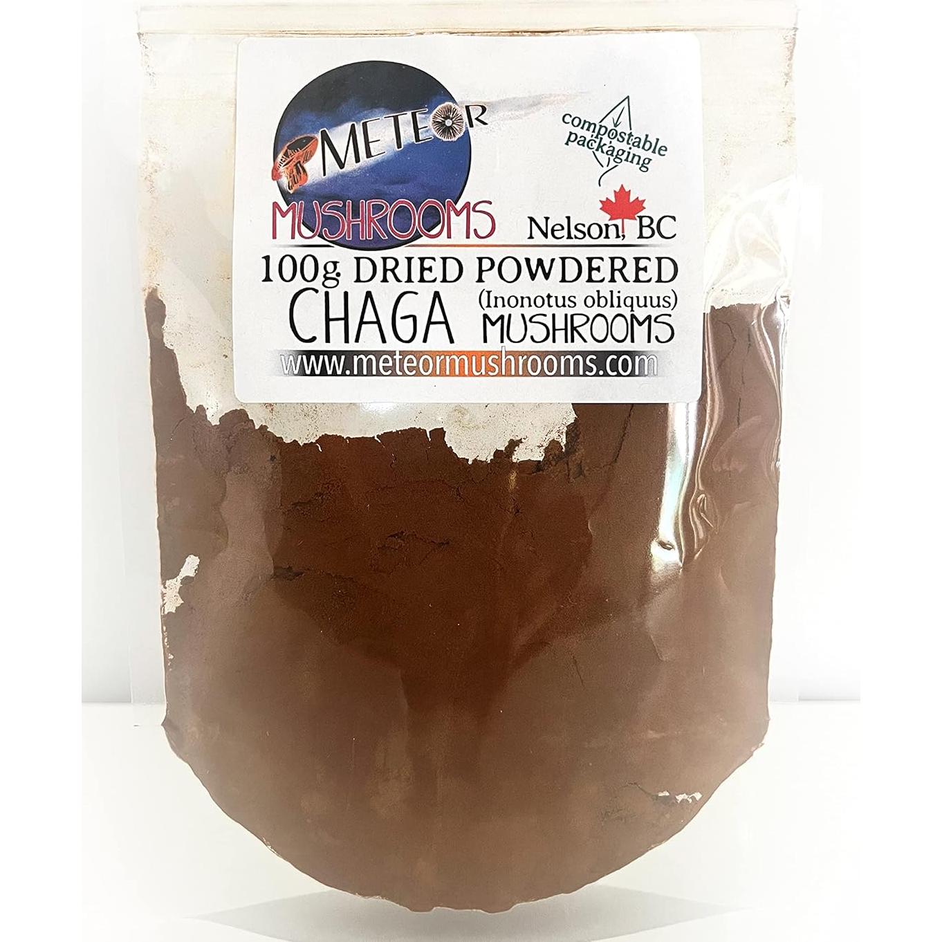 Polvo de Hongo Chaga Meteor Mushrooms 100g Antioxidante