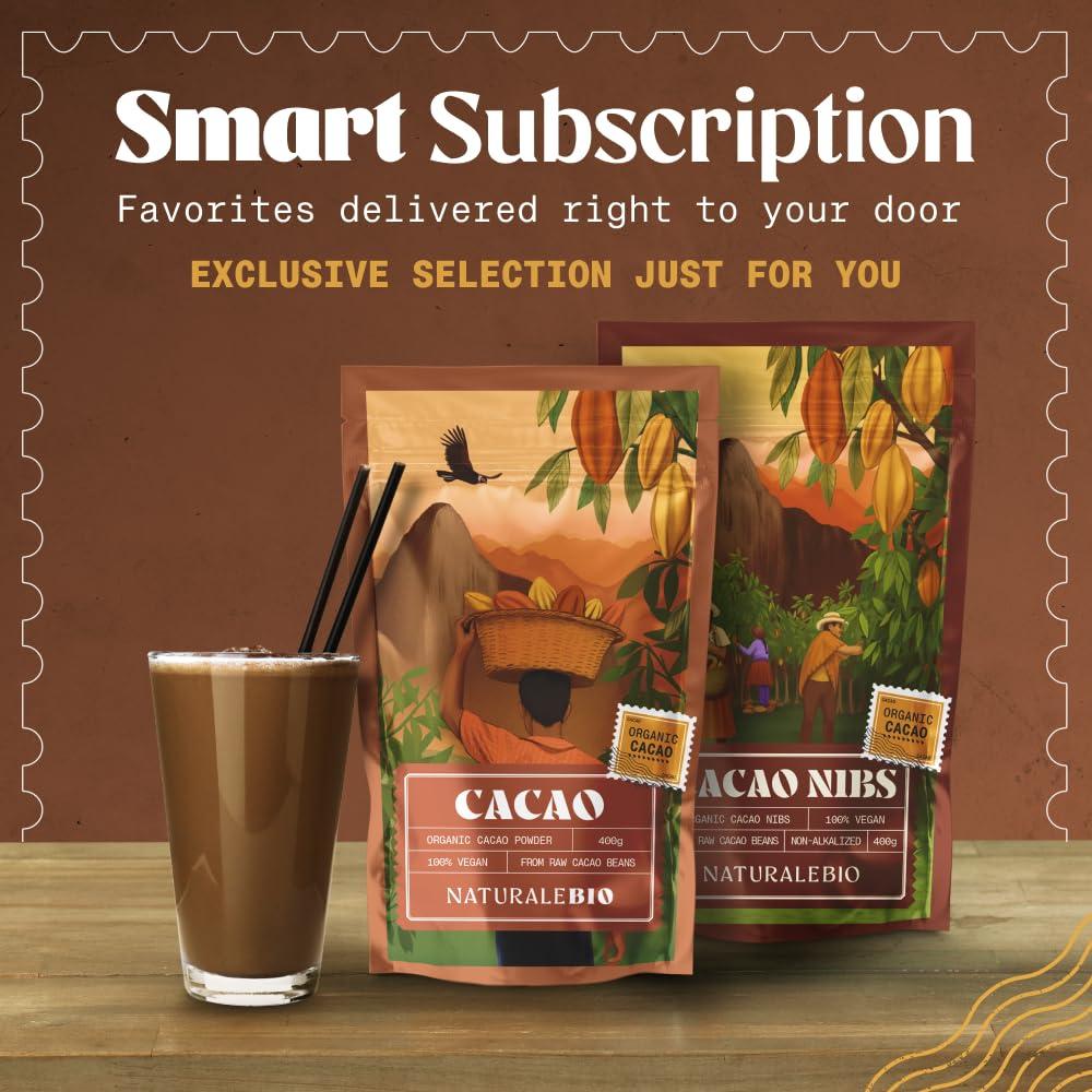 Cacao en Polvo Orgánico NaturaleBio 992g Sin Azúcar