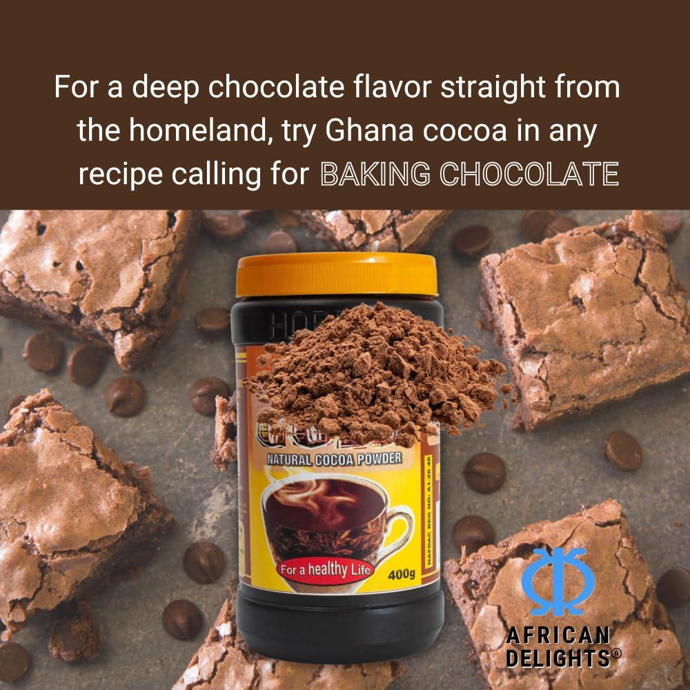 Cacao en Polvo Natural Brown Gold 398g - Sin Azúcar, Vegano