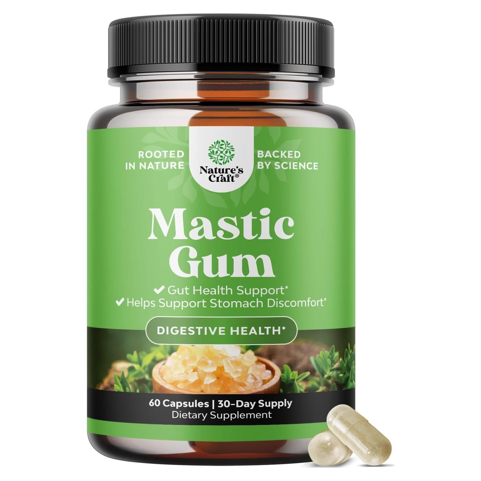 Cápsulas de Goma Mástica Nature's Craft 30 Porciones Veganas